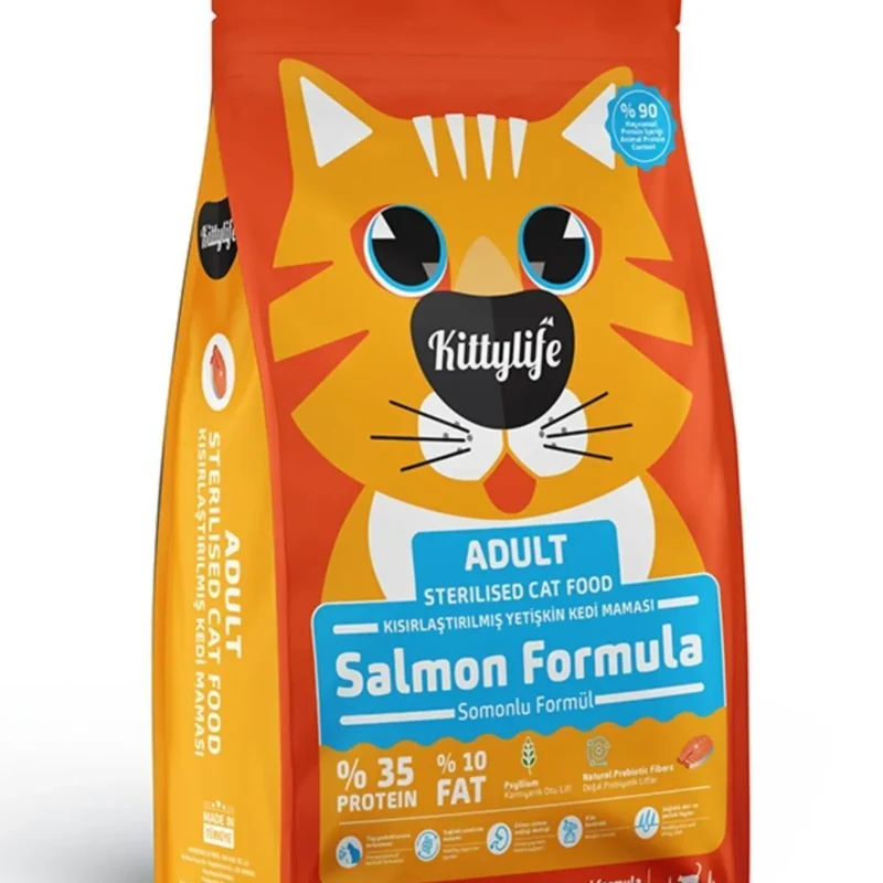 Kittenlife Kısırlaştırılmış Kedi Maması Somonlu 10 Kg Premium Sterilised